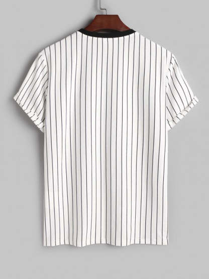 Striped T Shirt And Shorts Sports Set - Grafton Collection