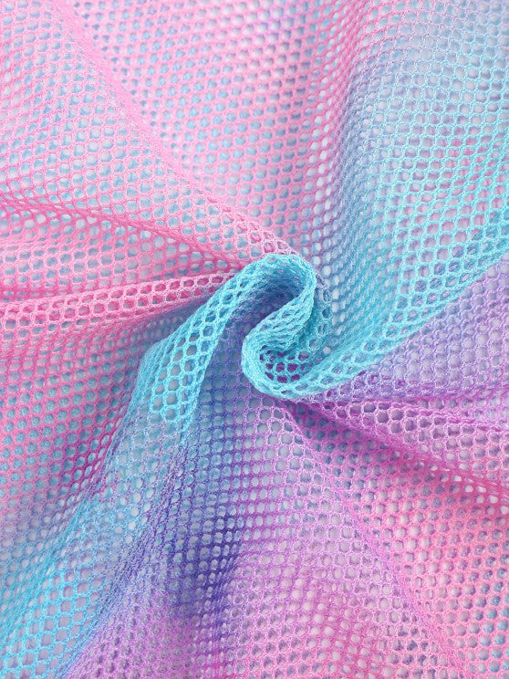 Sheer Tie Dye Tank And Cargo Shorts Set - Grafton Collection