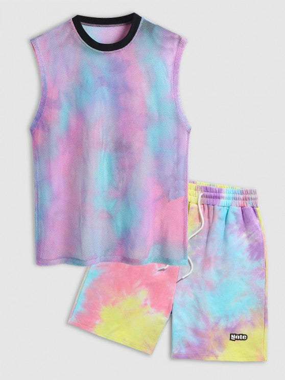 Tie Dye Tank Top And Shorts Set - Grafton Collection