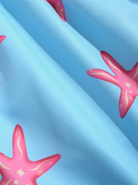 Drippy Smiley Tee And Starfish Board Shorts - Grafton Collection