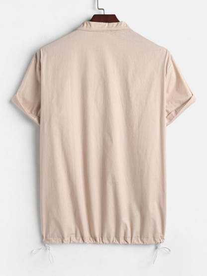 Letter Print Shirt And Shorts Cargo Set - Grafton Collection
