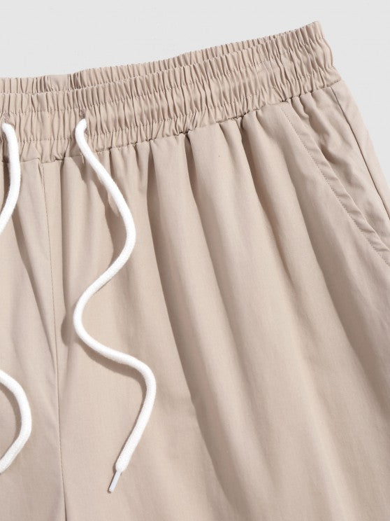 Letter Print Shirt And Shorts Cargo Set - Grafton Collection