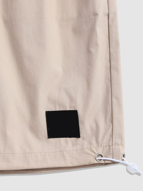 Letter Print Shirt And Shorts Cargo Set - Grafton Collection