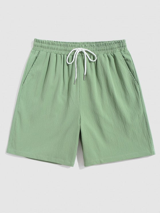 Plain Short Sleeves Suit Shirt And Shorts - Grafton Collection