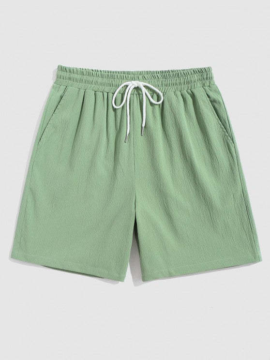 Plain Short Sleeves Suit Shirt And Shorts - Grafton Collection
