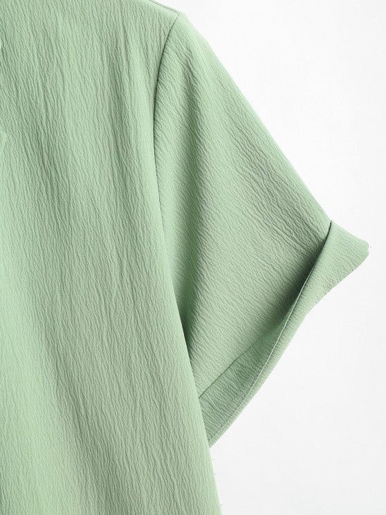 Plain Short Sleeves Suit Shirt And Shorts - Grafton Collection