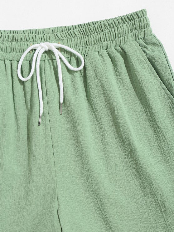 Plain Short Sleeves Suit Shirt And Shorts - Grafton Collection