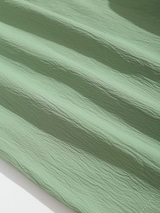 Plain Short Sleeves Suit Shirt And Shorts - Grafton Collection