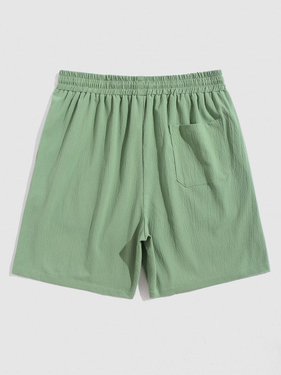 Plain Short Sleeves Suit Shirt And Shorts - Grafton Collection