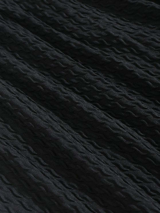 Textured Short Sleeves T Shirt And Shorts - Grafton Collection