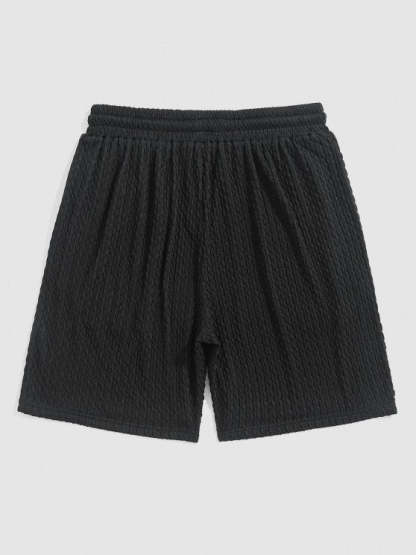 Textured Short Sleeves T Shirt And Shorts - Grafton Collection