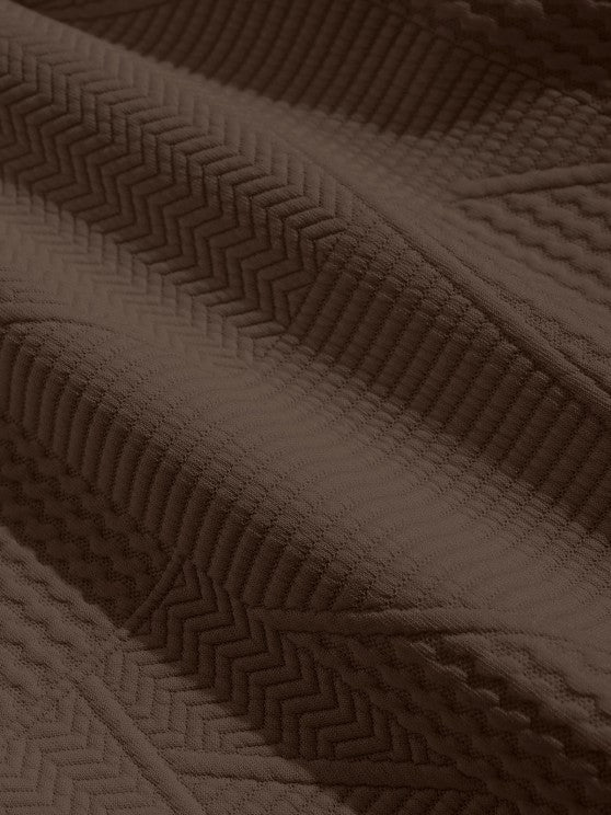 Geometric Textured Short Sleeves T Shirt And Shorts Set - Grafton Collection