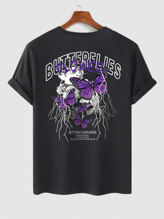 Butterfly Printed T-Shirt And Shorts - Grafton Collection