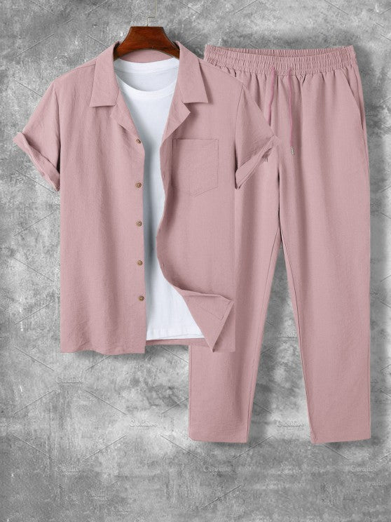Casual Collar Shirt And Pants - Grafton Collection