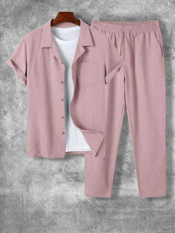 Casual Collar Shirt And Pants - Grafton Collection