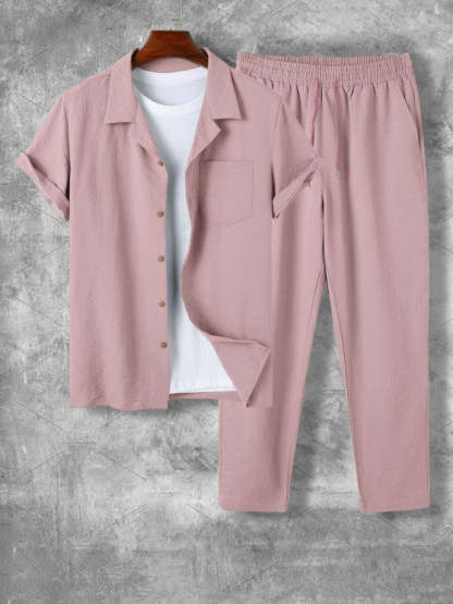 Casual Collar Shirt And Pants - Grafton Collection