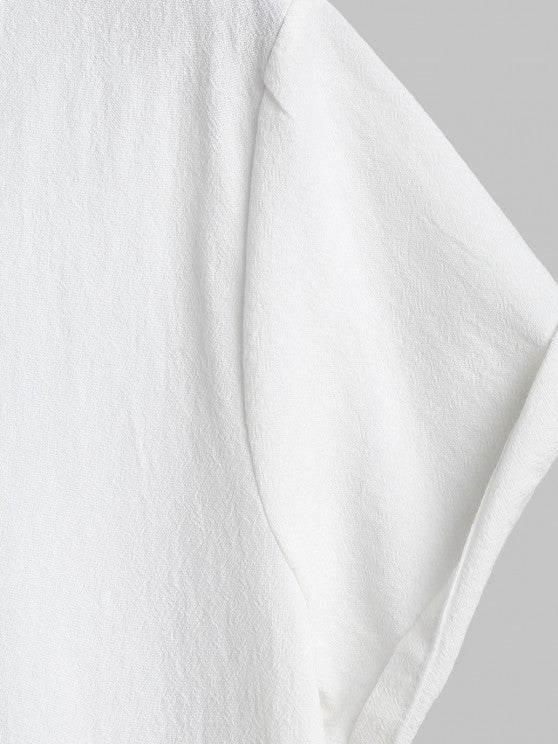 Casual V Neck Short Sleeves Top And Pant - Grafton Collection