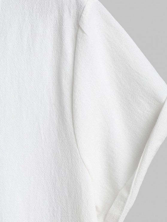 Casual V Neck Short Sleeves Top And Pant - Grafton Collection