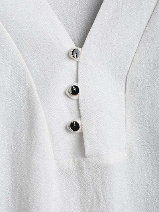 Casual V Neck Short Sleeves Top And Pant - Grafton Collection