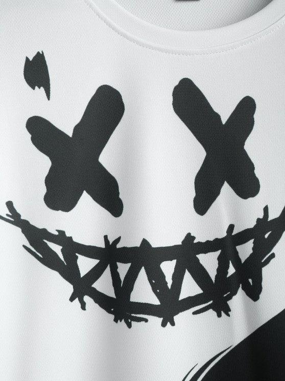 Printed Smile T-Shirt And Shorts - Grafton Collection