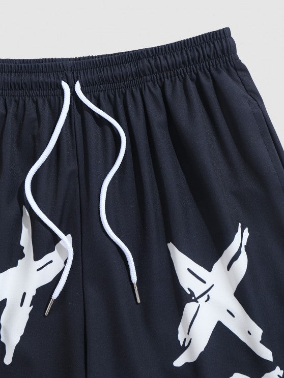 Printed Smile T-Shirt And Shorts - Grafton Collection