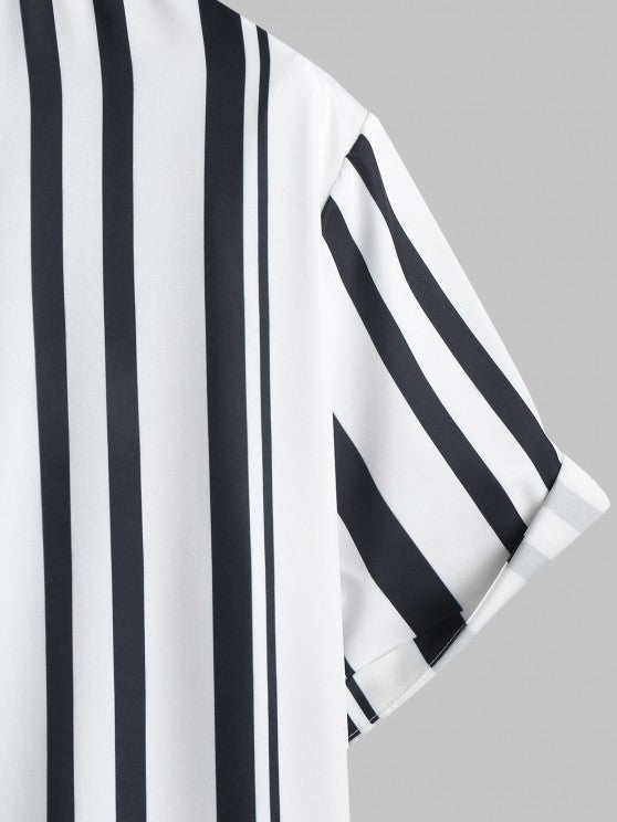 Two Tone Shirt And Basic Shorts Set - Grafton Collection