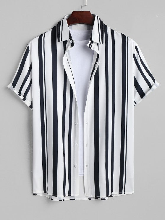 Two Tone Shirt And Basic Shorts Set - Grafton Collection