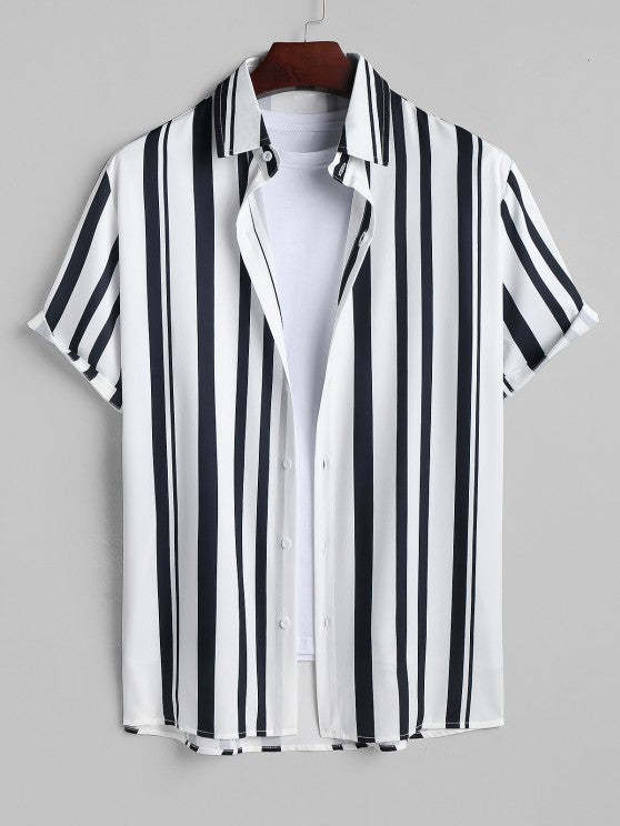 Two Tone Shirt And Basic Shorts Set - Grafton Collection