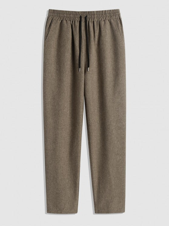 Marled Shirt And Drawstring Pants Set - Grafton Collection