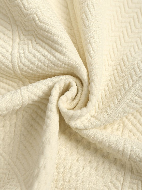 Geometric Textured Short Sleeves T Shirt And Shorts Set - Grafton Collection