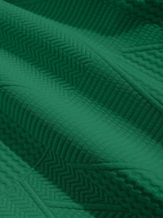 Geometric Textured Short Sleeves T Shirt And Shorts Set - Grafton Collection