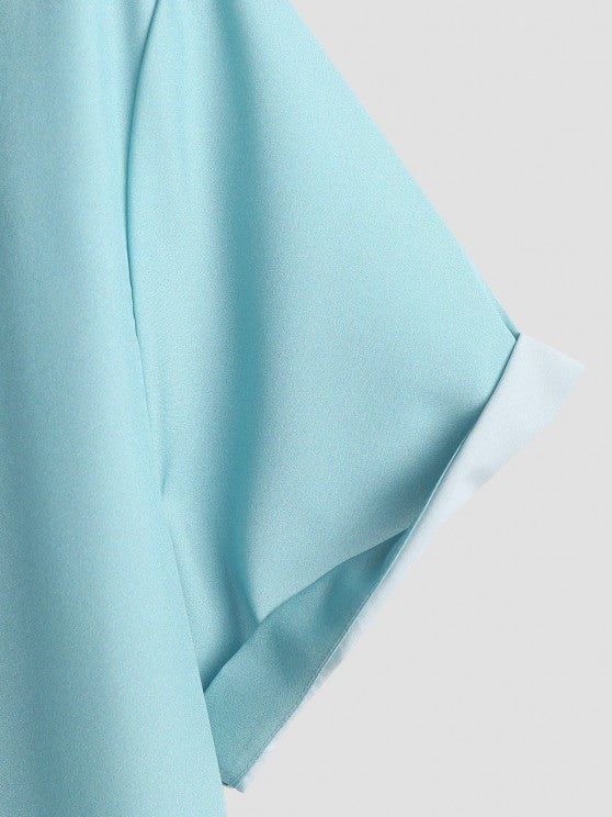 Painting Plant Pattern Shirt And Drawstring Shorts - Grafton Collection