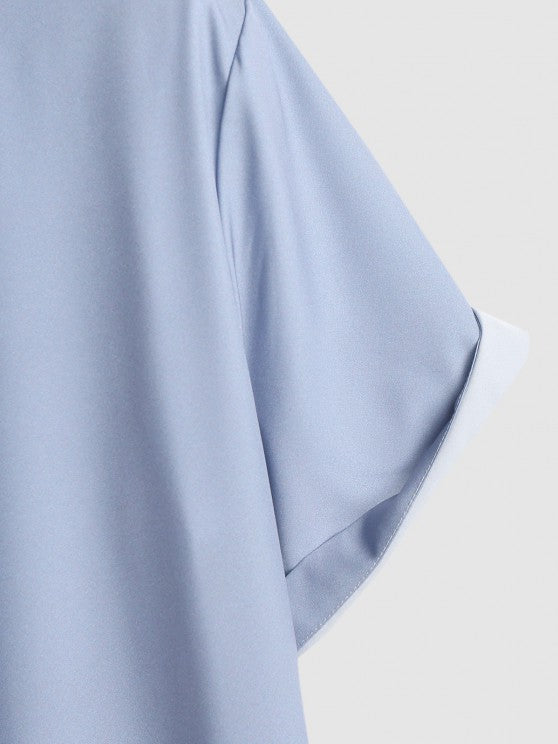 Painting Plant Pattern Shirt And Drawstring Shorts - Grafton Collection