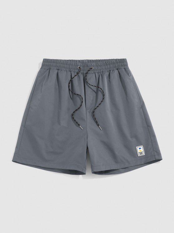 Painting Plant Pattern Shirt And Drawstring Shorts - Grafton Collection