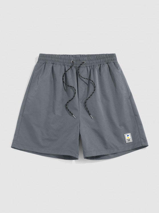 Painting Plant Pattern Shirt And Drawstring Shorts - Grafton Collection