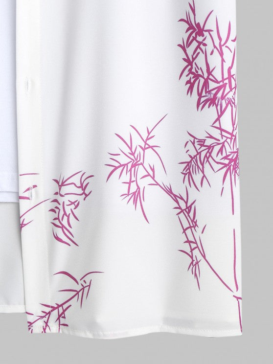Painting Plant Pattern Shirt And Pant - Grafton Collection