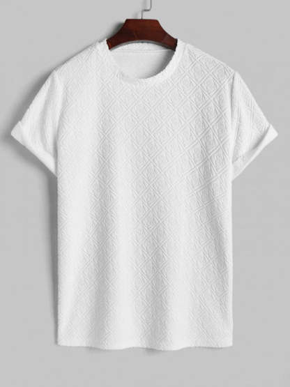 Geometric Style T Shirt And Elastic Waist Shorts Set - Grafton Collection