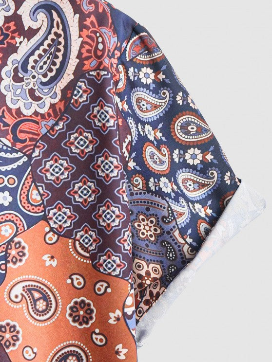 Floral Printed Shirt And Shorts - Grafton Collection