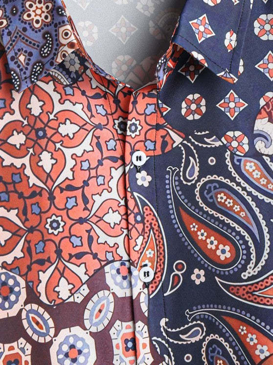 Floral Printed Shirt And Shorts - Grafton Collection