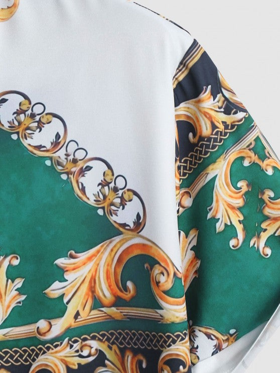 Printed Vacation Shirt And Beach Board Shorts Set - Grafton Collection