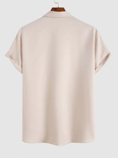 Solid Color Shirt And Casual Shorts Set - Grafton Collection