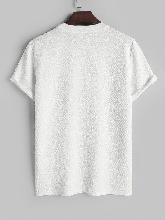 Textured Short Sleeves T-Shirt And Shorts - Grafton Collection