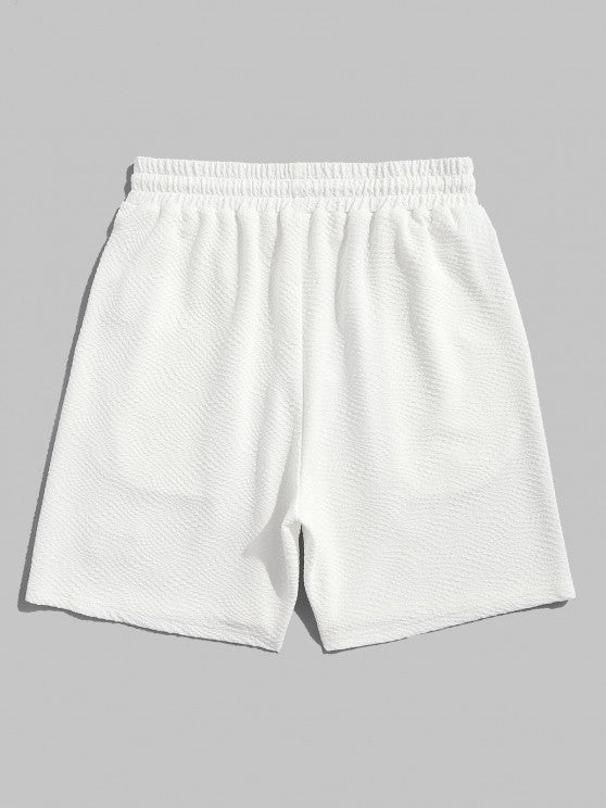 Textured Short Sleeves T-Shirt And Shorts - Grafton Collection