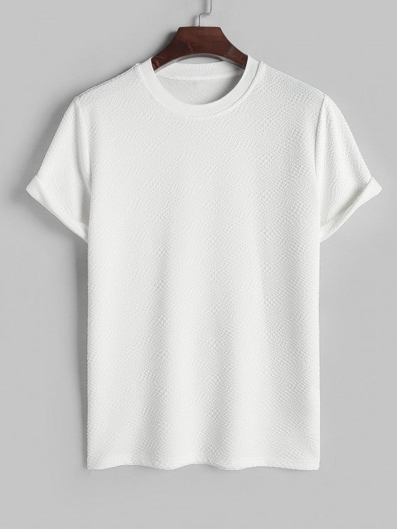 Textured Short Sleeves T-Shirt And Shorts - Grafton Collection