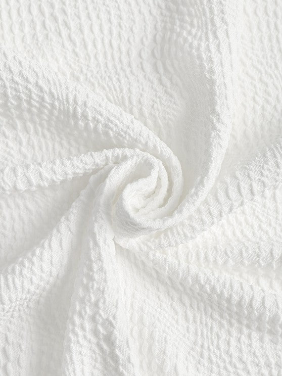 Textured Short Sleeves T-Shirt And Shorts - Grafton Collection