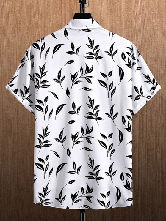 Leaf Printed Shirt And Shorts - Grafton Collection