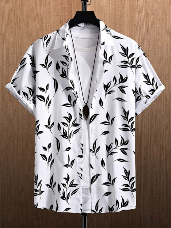Leaf Printed Shirt And Shorts - Grafton Collection