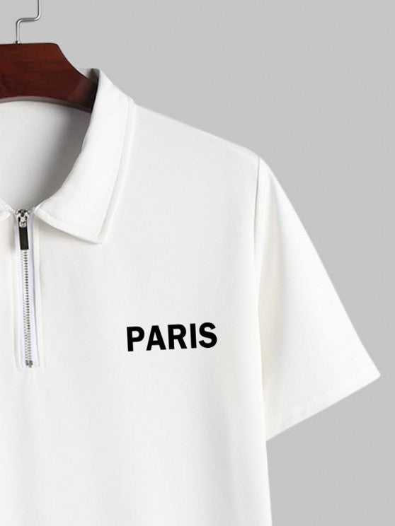 Casual Zip T Shirt And Shorts - Grafton Collection