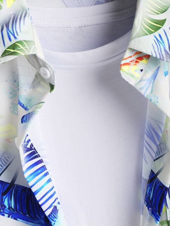 Palm Leaves Shirt and Beach Shorts Set - Grafton Collection