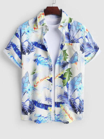 Palm Leaves Shirt and Beach Shorts Set - Grafton Collection